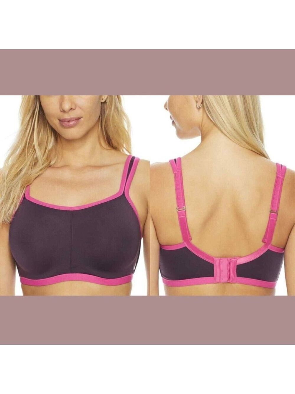 Natori "Yogi Convertible" sports bra BNWOT sumac/electric pink